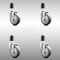 Service Caster 4 Inch 316SS Thermoplastic Rubber Swivel 1-5/8 Inch Expanding Stem Caster Set SCC-SS316EX20S414-TPRB-158-4 - alternate 1